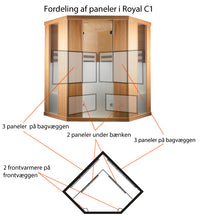 Indlæs billede til gallerivisning Infrarød kabine Royal C1 (L:158 x B:158 x H:195cm)
